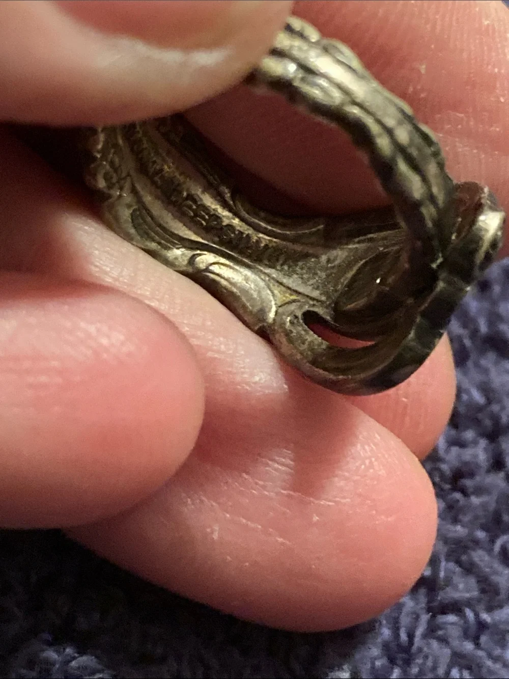 Vintage Flatware Ring Marked International Deepsilver sz 7